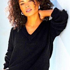 Lascana | Women’s Sweater |  Knit Long sleeve Sweater with Pearl back | 10/12